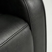 Premium Manual Recliner in Sleek Black Leatherette