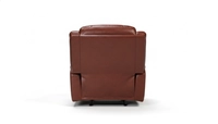 Joy | Premium Manual Recliner in Half Leather - Tan