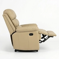 Premium Power Recliner in Desert Sand Leatherette
