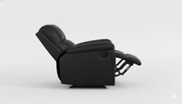 Spino | Premium Manual Recliner in Midnight Black with Contrast Stitching